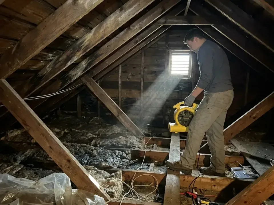 attic-water-damage-drying-proc-007 — frequently asked questions, Emergency Water Extraction & 24/7 Flood Response in Emerson…
